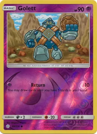 Cosmic Eclipse Golett #89/236 reverse holo